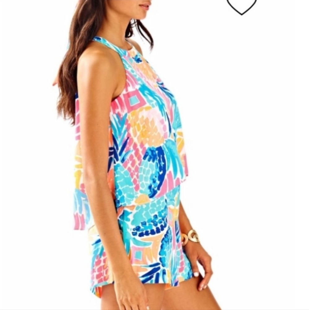 Lilly Pulitzer Edona Romper Goombay Smashed - Picture 2 of 12
